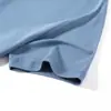 Camiseta de manga corta con cuello redondo, doble cara, mercerizada, 200g, 50 unidades, estilo americano, deportiva, casual, cómoda, clásica, moderna, con logo estampado