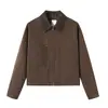 Chaqueta Corta Casual con Cremallera para Pareja Ropa de Abrigo Chaqueta con Solapa Primavera Otoño 2026 479208 487516 488787