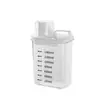 Botella Transparente de Detergente para Ropa para el Hogar, Caja Almacenadora de Plástico Espeso Sellado para Detergente en Polvo con Escala, Contenedor de Almacenamiento Multifuncional
