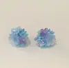 Início da Primavera~ Brincos de Contas de Hortênsia Azul para Mulheres, Luxo Acessível Estilo de Férias Brincos Personalizados, Brincos Simples Brancos e Doces
