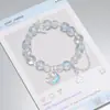 Explosões Super Fada Mori Cristal Lua Pulseira Feminina Design de Nicho Estudante Joker Cor Doce Pulseira de Namorada