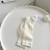 Calcetines grises sin costuras estilo ballet para mujer, hasta la pantorrilla, calcetines holgados de algodón peinado ultra finos a rayas para primavera-verano, combinados con zapatos pequeños de cuero