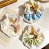 Ligas para el Cabello Lindas Estilo Coreano con Flores, Ligas de Encaje, Scrunchies, Accesorios Estilo Perezoso, Suministro Directo desde la Fábrica Fuente
