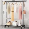 Perchero de Pie para Dormitorio de un Solo Polo Simple Perchero Balcón Perchero para Secar Ropa Hogar Móvil Abrigo y Sombrero Vela Excelente
