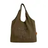 Bolsa de Lona Casual para Mujer 2025 Nueva Moda Ligera para Llevar en la Mano Bolsa de Compras Versátil Bolso de Hombro para Viajar al Trabajo