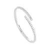 214 Pulsera de Plata Europea y Americana de Nicho Incrustada con Diamante Cuadrado Perla Pulsera de Plata de Ley S925 para Mujer
