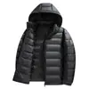 Jaqueta de plumas vermelha chinesa, nova coleção de inverno, estilos combinando para casais, jaqueta de plumas com capuz, casaco de plumas quente para adultos jovens e de meia-idade, disponível em tamanhos grandes para homens e mulheres