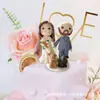 Decoración Topper Pastel de Bodas Novia Novio Perro Boda Fiesta de Despedida de Soltera Aniversario