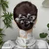 Grampo de Pato Bico de Cereja Estampa de Leopardo Estilo Coreano Grampo de Cabelo Multi-Traseiro Estilo Maduro e Elegante Grampo de Cabelo Temperamento