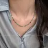 Collar Versátil Estilo Pastoral Primavera y Verano Blanco Rojo Cereza Cadena de Clavícula Choker de Gama Alta Nicho para Mujer