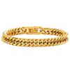 Nuevo Collar de Acero de Titanio Fresado por Cuatro Lados Tejido Doble Tendencia Hip-hop Combinable Simple Cubano Joyería de Acero Inoxidable Hebilla Pulsera