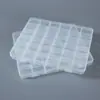 Caja Rectangular de Plástico PP con 36 Compartimentos Empaque para Componentes Electrónicos Caja Transparente Caja de Almacenamiento para Joyas Frijoles