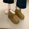 2026 Botas de Nieve para Mujer Botas de Algodón Más Terciopelo Suela Gruesa Grande Botas de Algodón Tendencia de Moda de Invierno Botas Cortas Botas Altas Más Color Caqui