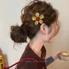 Pinza para el Cabello de Flor Marrón Suave para Mujer, Pinza de Alto Nivel y Dulce para Flequillo Lateral, Accesorio Versátil para el Cabello Estilo Coreano