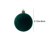 Bola de Natal Personalizada Veludo Artificial Nova Flor de Flocagem de Natal Vermelha e Verde Bola Decoração de Árvore de Natal Caseira Decoração Pendente