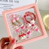 Nuevo Pulsera Infantil Sanrio Kuromi Set Caja de Regalo Anillo de Princesa Regalo para Niñas Aretes para Bebé Caja de Joyería