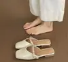 Mules Chuyuji de Tacón Bajo Retro con Cadena Mary Jane de Punta Cerrada para Mujer, Nuevo Estilo Verano 2026