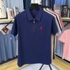 Polo de 210g con Cremallera Pesada para Hombre Verano 2025 Nueva Llegada Bordado Lags Moda Transpirable Manga Corta Camiseta para Hombre