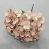 Novas flores artificiais: Hortênsia de 5 cabeças para decoração de casamento, base de teto e embelezamento de corredor. Flores artificiais falsas: Hortênsia de 5 cabeças