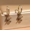 Lote mixto de varios estilos aretes de oro para mujer con colgante geométrico de circón microincrustado joyería de oreja de nicho de alta gama
