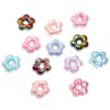 Cuentas de Flores con Purpurina Fina Semitransparentes Creativas Accesorios Hechos a Mano para Joyería DIY Accesorios Pequeños Llavero Fresco Cadena para Bolso