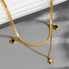 Estilo Coreano Nueva Llegada Estrella de Cinco Puntas Concha Collar de Oro de 18K para Mujer Lujo Ligero Diseño Nicho de Alta Gama Traje de Pulsera Simple