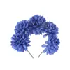 Diadema con Flor Grande Anillo de Crisantemo Lasagna Accesorios para Ropa de Baile Diadema para Fiesta Navideña Diadema Cosplay para Mujer