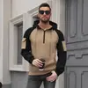 Sudadera Cruzada para Hombre Europea y Americana Otoño e Invierno con Cremallera Sudadera Deportiva con Bolsillos en las Mangas Sudadera Cruzada Informal