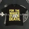 Marca Nueva Transfronteriza de Moda SYNA WORLD Camiseta de Manga Corta Estampada con Letras Hip Hop Streetwear Americano Verano Nuevo para Hombre