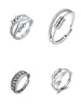 Anillo Giratorio de Plata Tailandesa para la Ansiedad Anillo para el Dedo Índice Multi-Círculo Cuentas de Transferencia Auspicioso Transferencia Moda Coreana Regalo para Novia