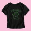 Camiseta Estilo Americano Manga Curta Ombro Caído Design de Verão 2024 Gola Redonda Emagrecedora Peça Versátil para Mulheres