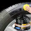 Kineshinex Cera Universal para Llantas Set de Esponjas para Restauración de Llantas Protección contra Decoloración de Caucho y Plástico Renovación Conveniente