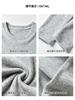 Camisa de capa interior de cuello redondo de cachemir sintético de manga larga para mujer en otoño e invierno, cálida cepillada, terciopelo alemán de alta gama, hombro derecho, aspecto adelgazante, manga larga