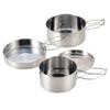 Lancheira de Aço Inoxidável para Exterior Conjunto de Quatro Peças Picnic Camping Talheres Conveniente Multifuncional Conjunto de Utensílios de Cozinha para Exterior Dobrável