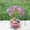 Árbol de Cristal Natural Más Vendido Árbol de Dinero de Cristal Cornucopia Base para Taza de Té Árbol de Dinero Adornos de Fortuna para Escritorio del Hogar
