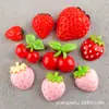 Acessórios de Resina DIY Cereja Materiais para Cola Cremosa DIY Presilhas de Cabelo Fruta Morango Infantil Acessórios para Capa de Celular