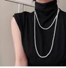 Collar de perlas largas irregulares, estilo francés, ligero, de lujo, elegante, de lana, con cadena, sencillo, de alta gama, al por mayor, para mujer.