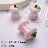 Gatinho 3D Caroço de Maçã DIY Grampo de Cabelo Elástico Sapato de Madeira Flor Pingente de Celebridade da Internet Acessório para Capa de Celular Peças de Resina