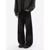 Pantalones deportivos casuales de peso pesado estilo americano con degradado y pierna curva para hombre, pantalones deportivos de pierna ancha de tendencia para primavera/otoño, pantalones largos holgados de pierna recta