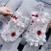 Ropa para Mascotas Ruitaer Falda con Tirantes Ropa con Aire Acondicionado Perro Pequeño Bichón Pomerania Fresas Lindas Falda para Casa Algodón Puro