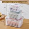 Cesta Escurridora Doble Capa Certificada por la FCM Caja Sellada para Congelar Alimentos Crisper Caja de Almacenamiento para Refrigerador de Grado Alimenticio