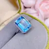 Set de Topacio Puro Natural, Calidad de Cuerpo Completamente Limpio Piedra Suelta Tamaño 10*14mm Plata 925 Incrustación de Precisión