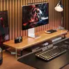 Soporte para monitor de computadora de escritorio, estante, organizador de escritorio y soporte extendido para laptop para sala de e-sports
