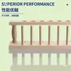 Soporte de madera para tubos de ensayo con 6, 8, 10 o 12 agujeros, con soporte y sistema de drenaje, para uso en laboratorio, y compatible con tubos de ensayo y vasos de precipitados de vidrio