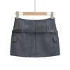 Otoño e invierno de chica europea y americana popular Nuevo diseño europeo y americano para mujer con sentido de diseño de chica popular falda de cadera con falda de cinturón