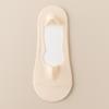 Calcetines para mujer de corte bajo invisibles de seda de hielo de verano finos transparentes con planta de toalla aire absorbente del sudor talón de silicona sin calcetín