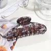 Pinza para el pelo ovalada de alta gama con diseño de salpicaduras de tinta, para recogidos en la parte trasera de la cabeza, accesorio versátil para salir