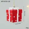 Nuevo Colgante de Plástico en Polvo Pegajoso Rojo Rojo y Blanco Colores en Polvo Colgante de Dibujos Animados Decoración para Colgar en Árbol de Navidad Ventana Stock Listo