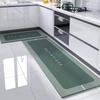 Alfombrilla Sencilla para Cocina del Hogar, Absorbente de Aceite, Absorbente de Agua, Antideslizante de Tierra de Diatomeas Suave, Secado Rápido, Resistente a la Humedad, Alfombrilla de Piso para Entrada de Baño