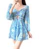 Nuevo Traje de Baño Enterizo 2026 para Mujer, Conservador, Cubre Vientre, Adelgazante, de Cintura Alta, Elegante, Sensación de Alta Gama, Adecuado para Aguas Termales, Vacaciones y Ocio